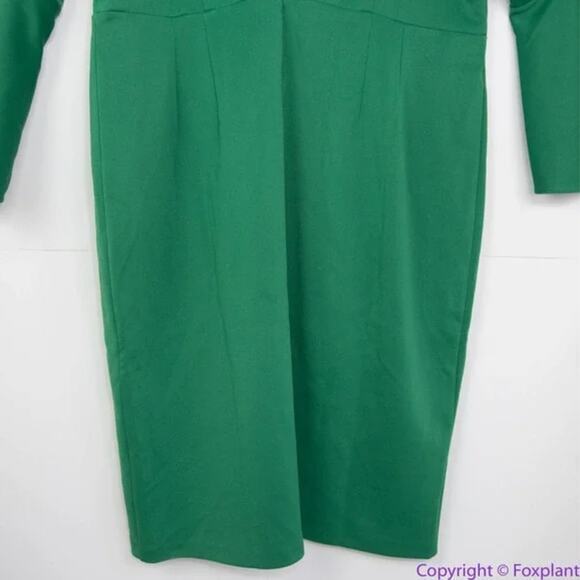 NEW Eloquii green scuba dress flare sleeves, size 22 - Picture 8 of 14